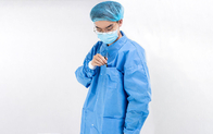 معطف للمختبر الطبي يمكن التخلص منه حسب الطلب بأكمام طويلة مرن للجنسين
