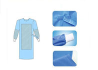 ثوب جراحي يمكن التخلص منه للجراح ، مختبر أزرق من البلاستيك المعزول العباءات PP PE المواد