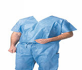 بدلات فرك جراحية باللون الأزرق الداكن ، بدلة مقشر للممرضات في المستشفى بأكمام قصيرة