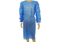 ثوب جراحي أزرق يمكن التخلص منه SMS ثوب عزل غير منسوج معقم مع 20-45 جم