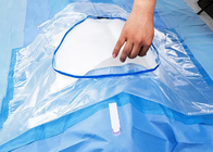 ستائر معقمة جراحية غير منسوجة من القماش مقاس 20 × 20 بوصة باللون الأزرق للاستخدام في المستشفى