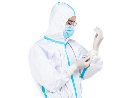 مقشر طبي أبيض صغير يسهل التخلص منه يناسب المعطف القابل للتصرف مع غطاء مضاد للفيروسات